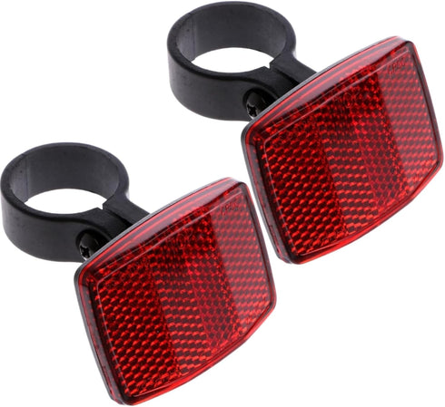 SelHeng 2Pcs Bike Rear Safety Warnning Reflector Plastic Safety Bike Rear Reflector Light