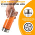 12 oz 4 Pack Sursip Glass Juice Bottles Wide Mouth Bottles with Stainless Steel Lids Leakproof, BPA Free