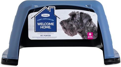 Petmate Pet Porter Fashion Dog Kennel, 26", Parisian Blue & Black, for Pets 20-25lbs, Made in USA