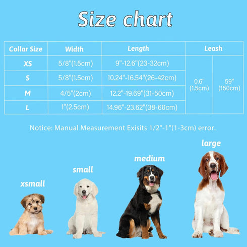 Dog Collar and Leash Set for Girls, Adjustable Puppy Collars with Floral Bow Tie for Small Medium Large Female Dogs,