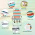 Xeuemtey Backpack Pouch,5-Position Beach Chair with Towel Bar,Cooler and Storage Adjustable High Beach Chairs
