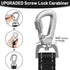 Short Dog Leash 2 ft, 24 Inches Traffic Leashes for Dogs, Nylon Reflective Dog Lead with Padded Handle, Heavy Duty Pet Leash with Carabiner Clip for Large and Medium Dogs (24" Black)