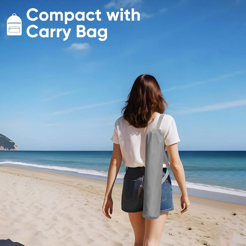 Sekey Portable Beach Chair, Lightweight Camping Chair with Carry Bag, Low Folding Beach Chair for Adults, Compact