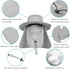 IYEBRAO Mens Outdoor Sun Hat with Face Neck Flap, UV Protection Wide Brim Fishing Hat