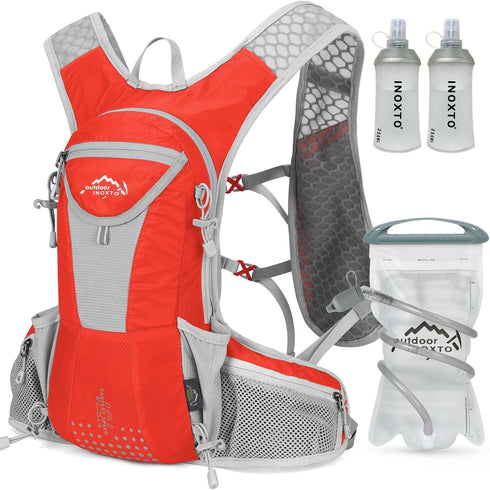 Hydration Pack Backpack, Lightweight Water Backpack with 2L Leakproof Hydration Bladder for Running