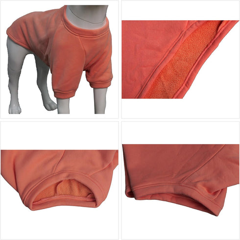 Lovelonglong Dog Sweatshirt and Pullover for Small to Large Dogs - Cold Weather Protection in Lobster-Pink XL