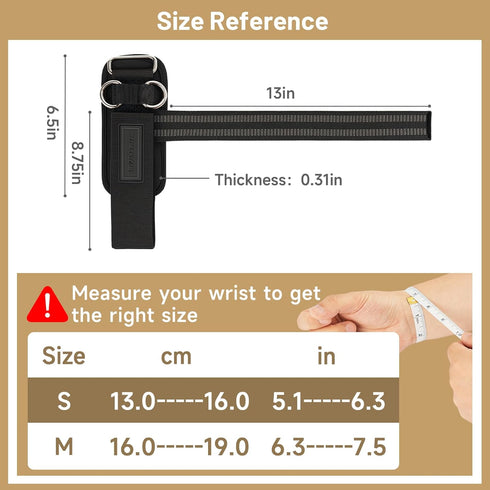 10mm MANUEKLEAR Non-Slip Wrist Straps for Weightlifting Deadlifting, Gym Lifting Straps with D Rings for Cable Machine