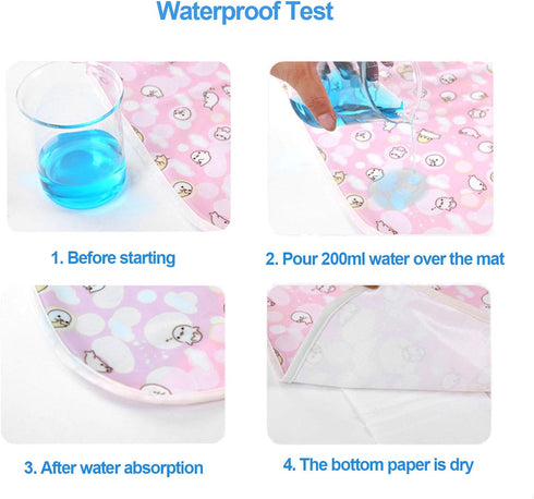 4 Pack kathson Guinea Pig Cage Liner Hamster Cage Bedding Pad Reusable Pee Pads Super Absorbent Waterproof Food Mat