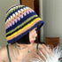 Women Crochet Bucket Hats, Handmade Cloche Knitted Beanies, Trendy Outdoor Floppy Fishing Hat