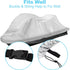 SPORTYOUTH Jet Ski Cover for 3 Seater, Waterproof PWC Trailerable Cover, Fits Length 136" to 145", Heavy Duty