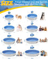 Portable Dog Pool - PVC Collapsible Swimming Pool for Pets, Hard Plastic Bathtub (S-32" x 8" Light Grey)