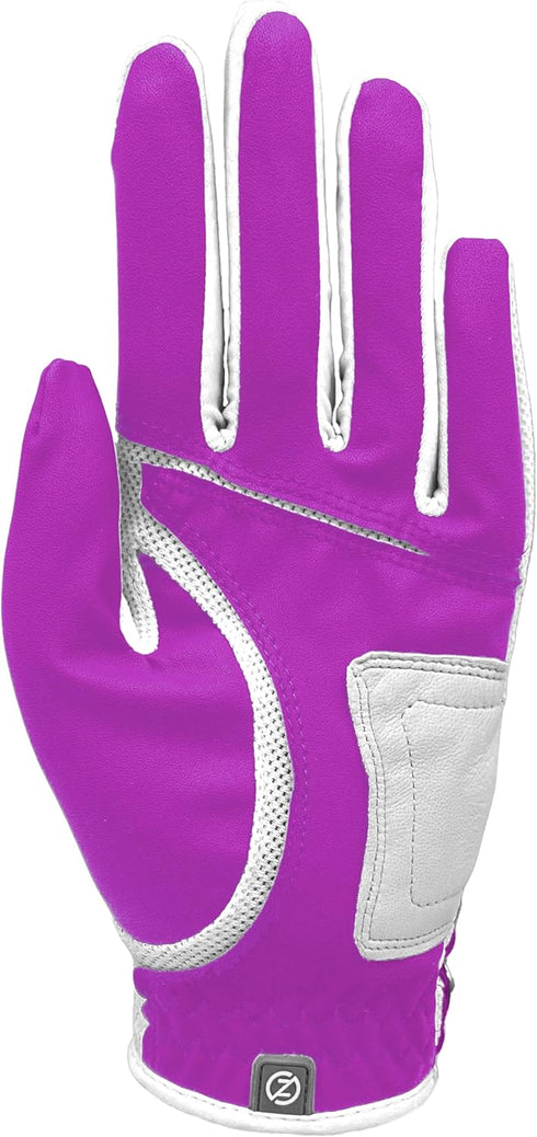 Women's Compression-Fit Synthetic Golf Gloves, Zero Friction, Universal Fit