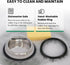 ICONIC PET 8 oz/1 Cup Heavy Weight Stainless Steel Elevated Pet Food/Water Bowl - Removable Anti Skid Rubber Ring