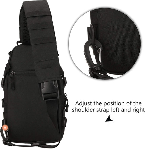 Packs Backpack Protector Plus Tactical Sling Bag Military MOLLE Crossbody Chest Shoulder (Patch Included)