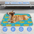 imiBBWQu Sailboat Summer Summer 27" 22" Cooling Dog Bed Paper Yellow Blue Dog Cooling Mat for Washable Pad for Bed Mat
