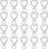 Alrhso Heart Shape Keychain Clip 20 Pcs Metal Heart Shape Keychain Hearts Carabiner
