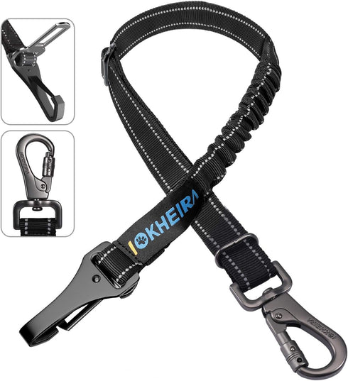 Dog Seat Belt 3-in-1 Car Harness for Dogs Adjustable Safety Seatbelt for