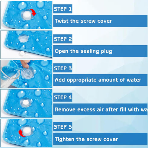 Water Injection Dog Cooling Mat, Pet Cooling Pads for Dogs & Cats, Ideal for Outdoor Car Seats & Beds