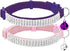 EXPAWLORER Soft Velvet Safe Cat Collars for Girl Cats - 2 Pack Rhinestones Bling Adjustable Breakaway Collars