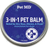 Pet MD Dog Paw Balm, 3-in-1 Moisturizer for Paw, Nose/Snout & Elbow, 2 oz Paw Wax with Shea Butter