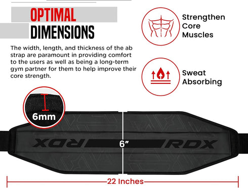 RDX AB Straps for Pull Up Bar Hanging (Pair), Maya Hide Leather Padded Arm Support Slings for Fitness Workout