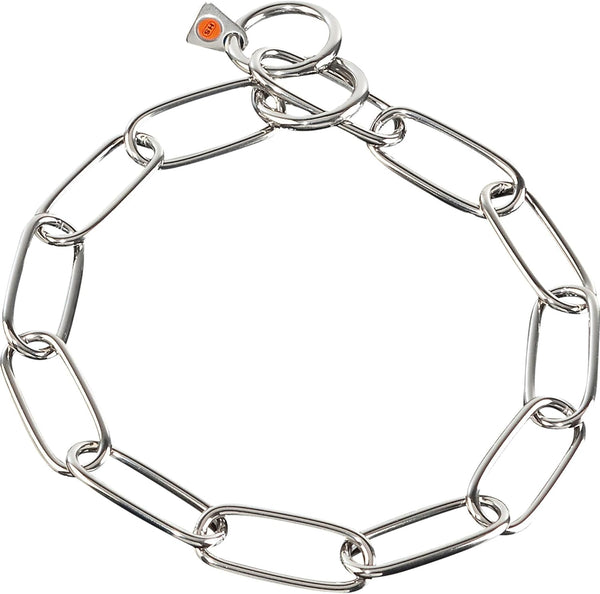 Herm Sprenger Stainless Steel Long Link Chain Collar - 4 mm x 21 Inches