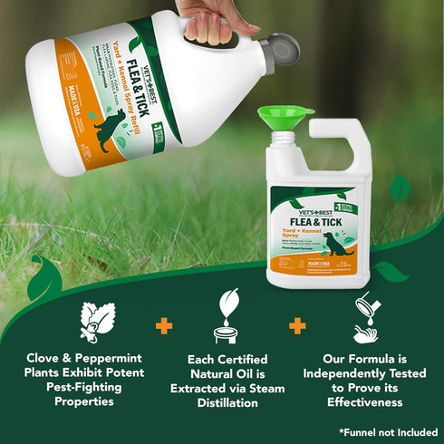 Vet's Best Flea and Tick Yard Spray | Kills Mosquitoes, Fleas, and Ticks with Natural Oils | 96 Ounces