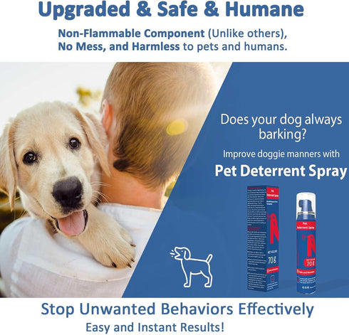 Pet Instructor Spray for Dogs, 70ml Corrector Trainer, Safe & Effective Stop Barking, Jumping, Food Stealing (4 Pack)