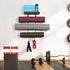 VINAEMO Yoga Mat Holder Accessories - Wall Mount Organizer with 4 Hooks and Wooden Shelves for Foam Roller and Towel