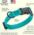Dogline Biothane Waterproof Dog Collar with Quick Release Buckle, Fits Small to Large Dogs, Teal 1" W 15-23" L