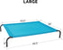 Furhaven Elevated Pet Cots, Cooling & Breathable Nylon Mesh Hammock for Large Dogs, Easy-to-Assemble, Capri Blue