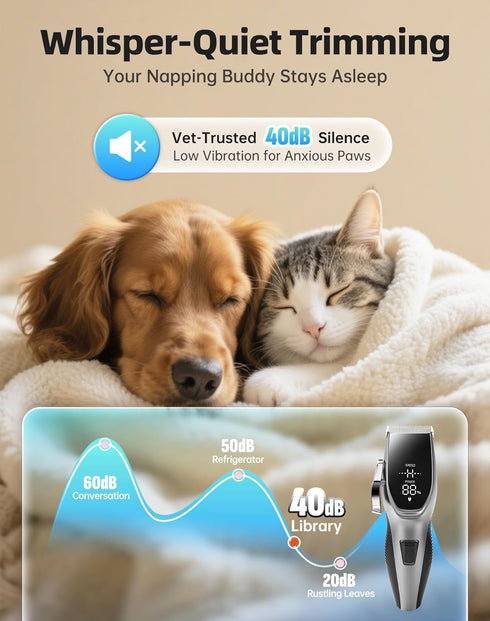 OCPEET 4 1 Trimmer 2 Speed,6 Dog Grooming Kit Low NoiseCordless in Dog Clippers for Grooming Rechargeable Pet Cat