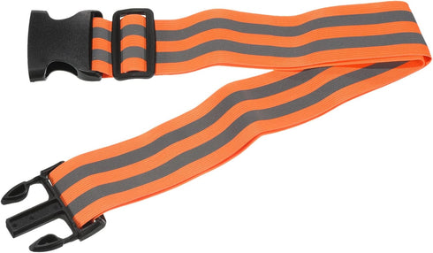 Reflective Belt Bands - High Visibility Safety Reflector Tape Gear, Orange (26x2 Inch), Apply to Cycling Running Night