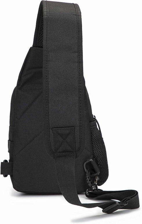 Tactical Sling Bag Pack, EDC Military Chest Pack, MOLLE Crossbody Shoulder Daypack, Utility Bag for Camping Hiking (Tan)