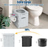 XL Portable Toilet for Adults, 15.4" H Foldable Camping Toilet with Detachable Phone Shelf and Lid for Hiking