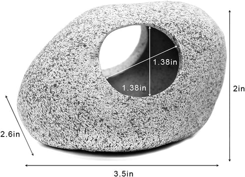 Aquarium Decoration Rock Caves, Hideaway for Shrimp Cichlid Hiding Breeding Spawning, Professional Hideout Decor for Territorial Fish (2 PIECES SET) by Aquazoo