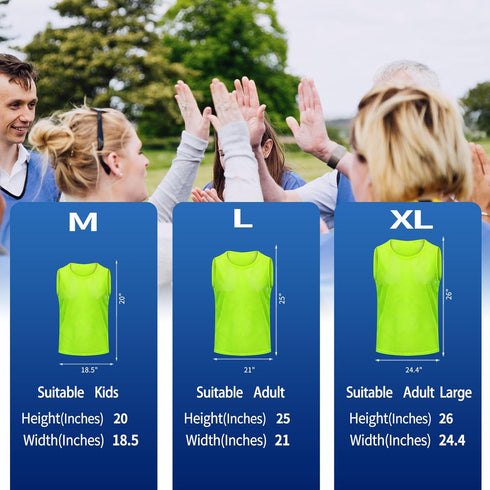 Scrimmage Soccer Pinnies Youth with Numbers Team Practice Vests Pennies Jerseys for Basketball Soccer Football Bibs