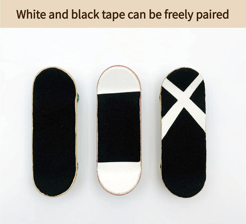 RACOFSB 40mmX110mm (8pcs 4pcs Fingerboard Foam Grip Tape, Finger Skateboard Griptape Black White)