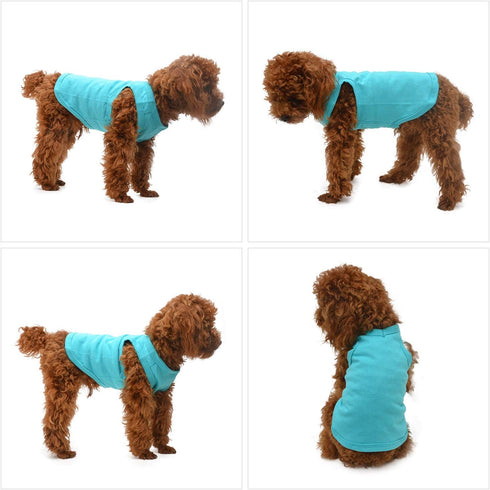 2018 Pet Clothes Dog Summer Vest - Classic Blank T-shirt Tanks for Small, Medium & Large Dogs, 100% Cotton (S,
