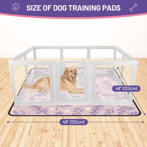 48x48 (Pack 2) Washable Dog Pee Pads - Absorbent Reusable Puppy Training Pads, Waterproof Leak - Proof & Non - Slip