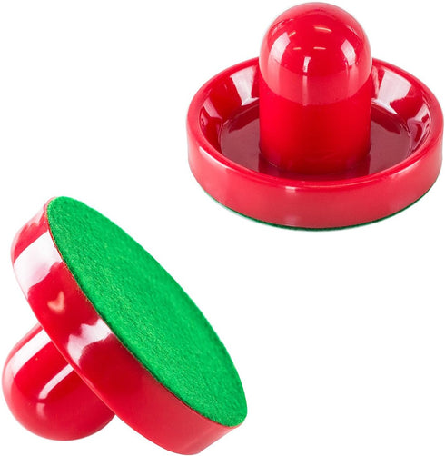 Super Z Outlet Light Weight Air Hockey Red Replacement Pucks & Slider Pusher Goalies for Game Tables, 2 Striker, 4 Puck