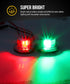 2Pcs Sailboat IP67 12V Partsam Marine Boat LED Bow Navigation Lights, Red Green Deck Port Side Starboard Sailing Signal