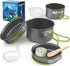 Lixada Camping Cookware Set, 11PCS Non-Stick Lightweight Pot Pan Bowls for Outdoor Camping