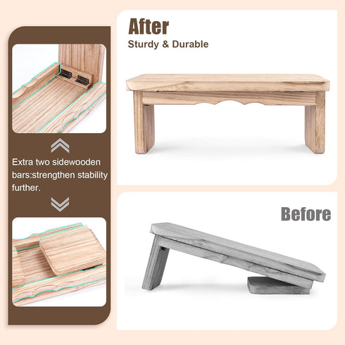 Meditation Bench - Yoga Bench,Wooden Zen Meditation Stool Kneeling Bench for Mindfulness Practice Tea Ceremony
