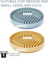 Slow Feeder Dog Bowls 2PCS, Puzzle Silicone Feeding Bowls with Suction Cups, Anti-Choking Design for Medium Small Dogs