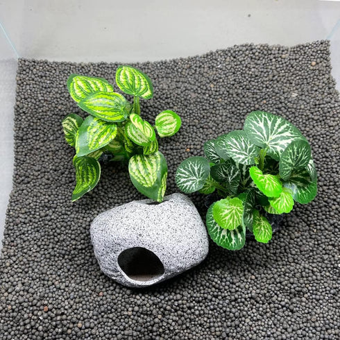 Smoothedo-Pets Aquarium Plants Betta Fish Tank Decorations, 4inch/2pcs Soft Silk Artificial Plant for Fish Hides