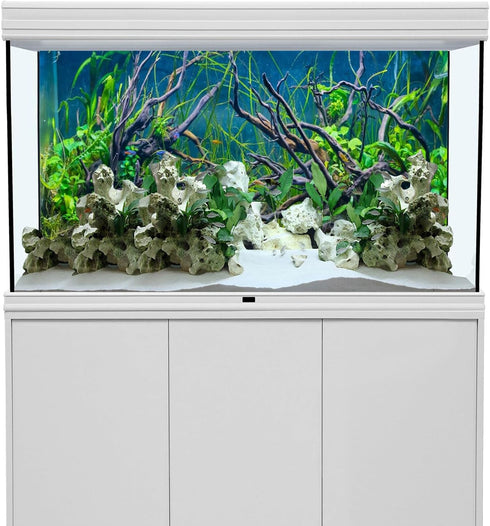 AWERT 60x24 inches Vinyl Tropical Fish Tank Background, River Bed & Lake Aquatic Plant Undersea Tree Branch