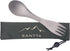 Titanium Spork - Ultra Light 2-in-1 Fork and Spoon Combo Camp Utensil with Carry Bag for Camping, Hiking, Backpacking,