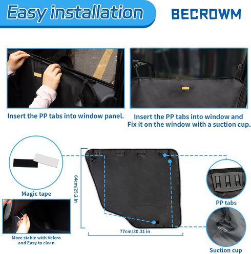 2 Packs Dog Car Travel Accessories - Door Seat Protector Cover for Vehicle, Waterproof Nail & Claw Protector