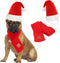 Rypet Dog Santa Hat and Scarf - Christmas Costumes for Small to Medium Dogs and Cats